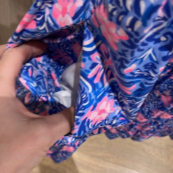 Lilly Pulitzer Alision Dress Fit-and-Flare Blue Peri Takin It Easy - Picture 3 of 4